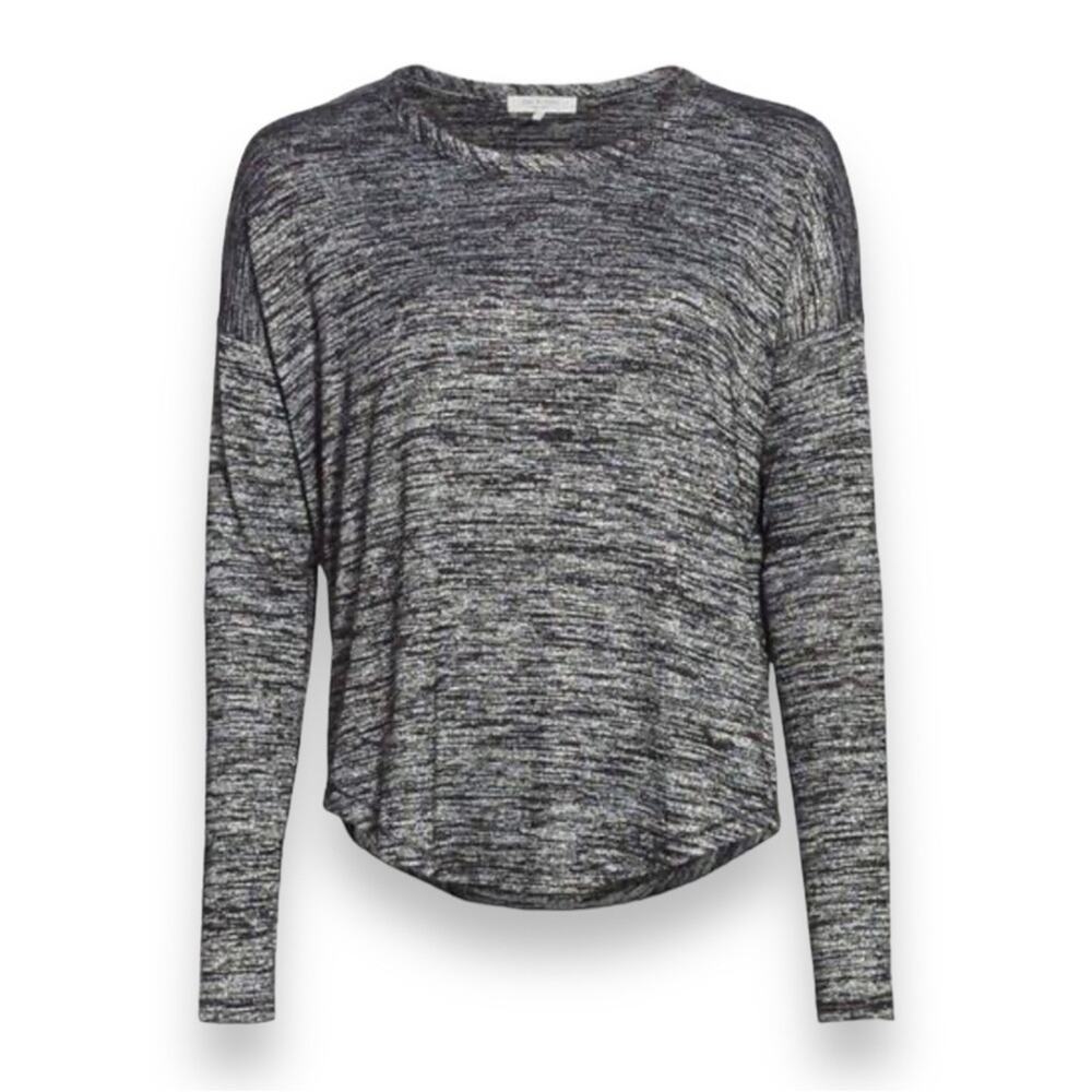 Rag & Bone Hudson Long Sleeve Tee in Black Heather EUC - Picture 2 of 11